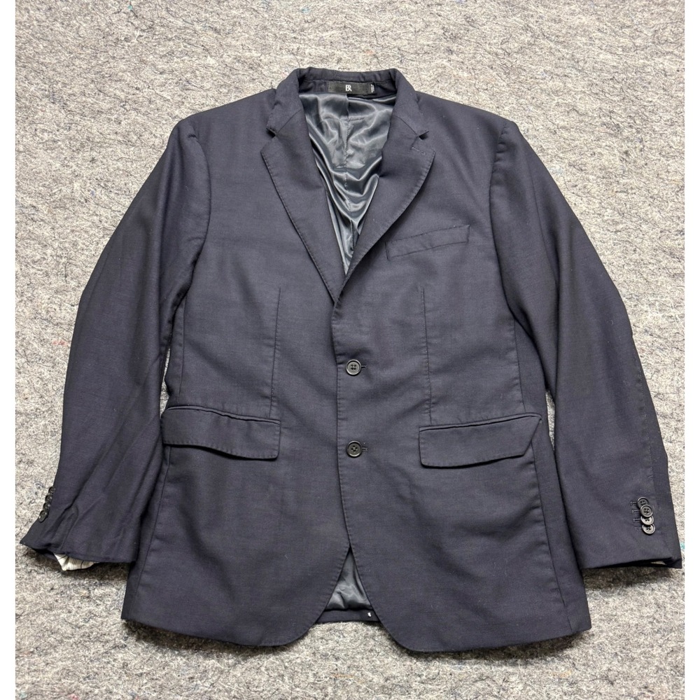Banana Republic Reda Flexo Tailored Slim Fit Blazer Navy Blue Wool Blend 40R